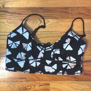 Marc by Marc Jacobs abstract fan pattern swim top
